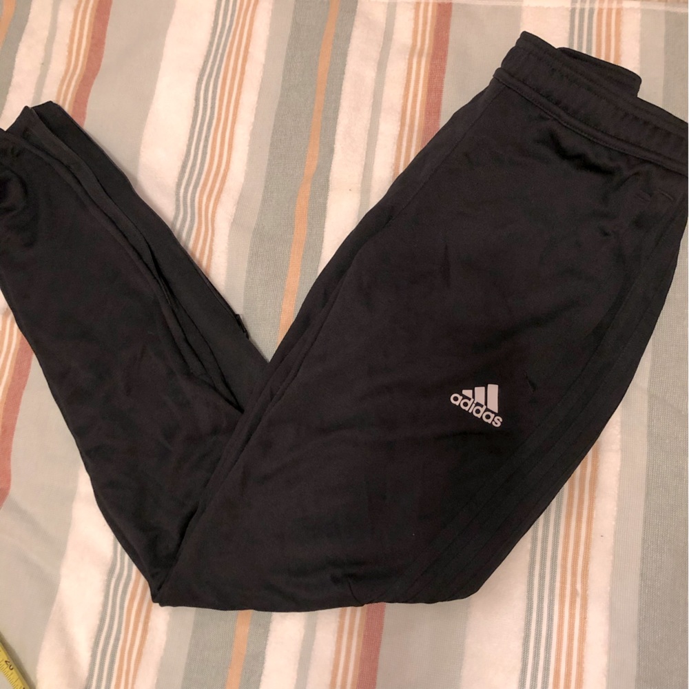 NWOT adidas black on black trainers joggers XS